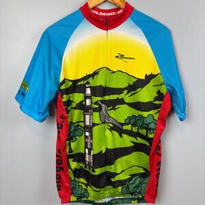 Verge Cycling Jersey Rocket City Space Shuttle Bicycling Short Sleeve Activewear